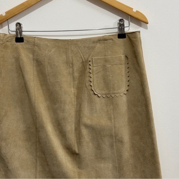 Karen Kane Fit & Flare Suede Leather Midi Skirt Size 8 - Picture 5 of 10